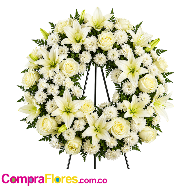 Corona funebre redonda