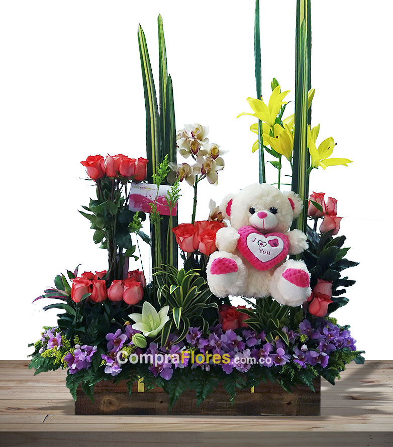 DiseÃ±o Floral con Peluche