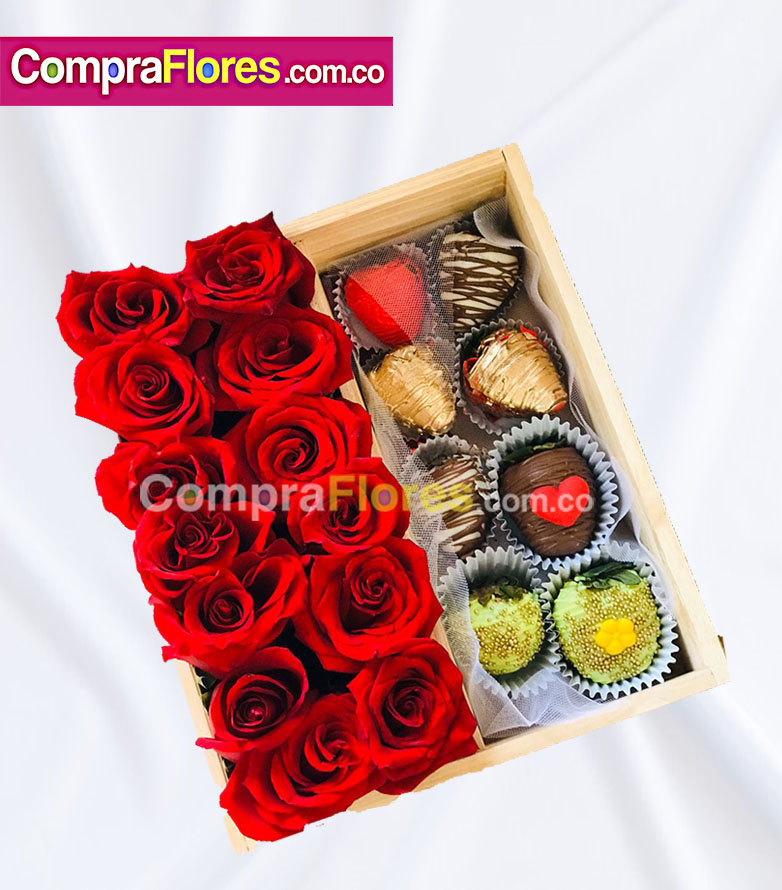 CajÃ³n de Fresas y Rosas, detalles cali
