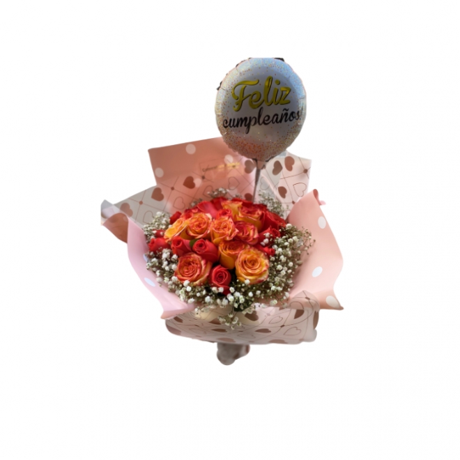 Bouquet Coreano Amarillo y Salmon