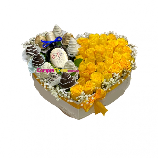 Caja de Rosas, Fresas y Old Parr