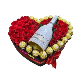 Corazon de Rosas y Champaña