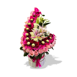 Diseño floral en base