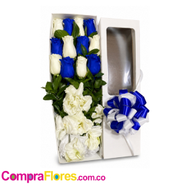 Bouquet de Girasoles y Rosas Azules – Día del Padre